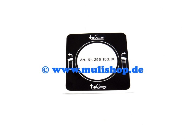 Hinweisschild Fronthydraulik (Aufkleber) M26, M30-E4/E5, M31-E5