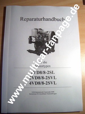 Reparaturanleitung für Motor 1VD8/8-2SL, 2 und 4VD8/8-2SVL