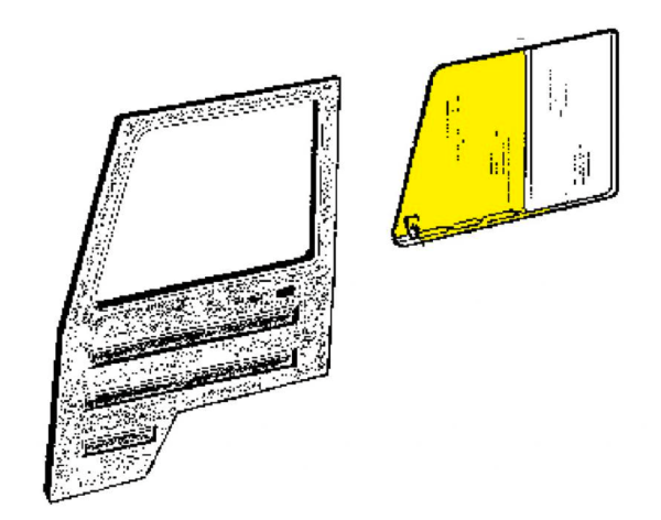Schiebefenster links/rechts (Schiebeteil) M26